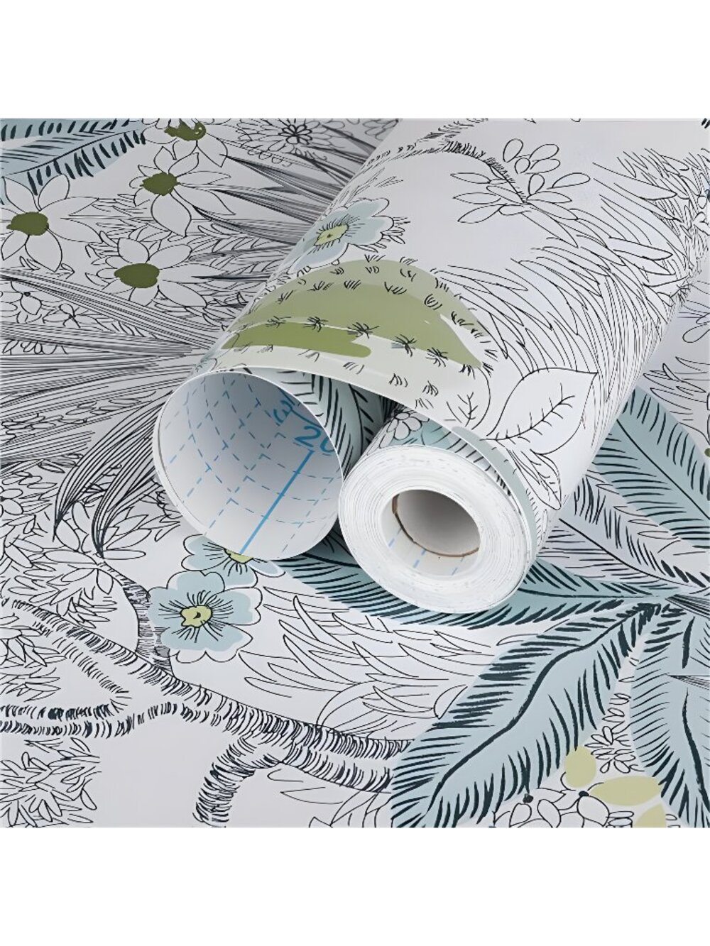 Floral Wallpaper Stick and Peel,118”x17.7” Self Adhesive Wallpaper